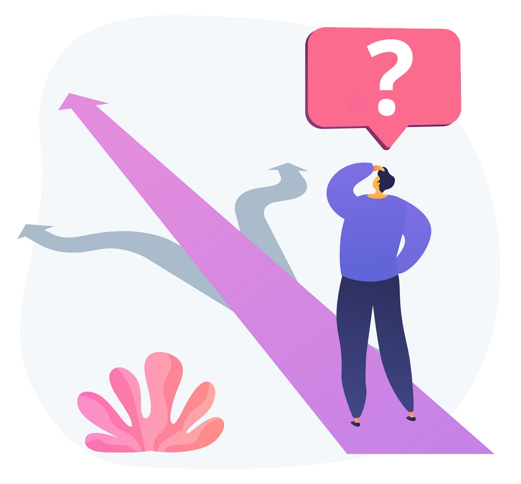 Choice abstract concept vector illustration.